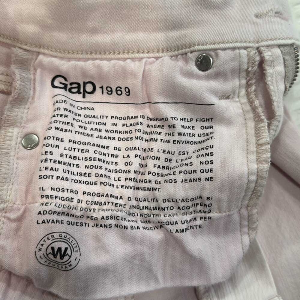 GAP 1969 Resolution True Skinny Jean Size 28R Light Pink - Picture 6 of 9